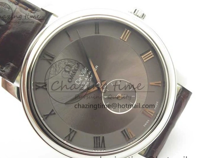 0329 Original De Ville Prestige Small Second TWF 1:1 Best Edition Gray Dial on Black Leather Strap MIYOTA 8036